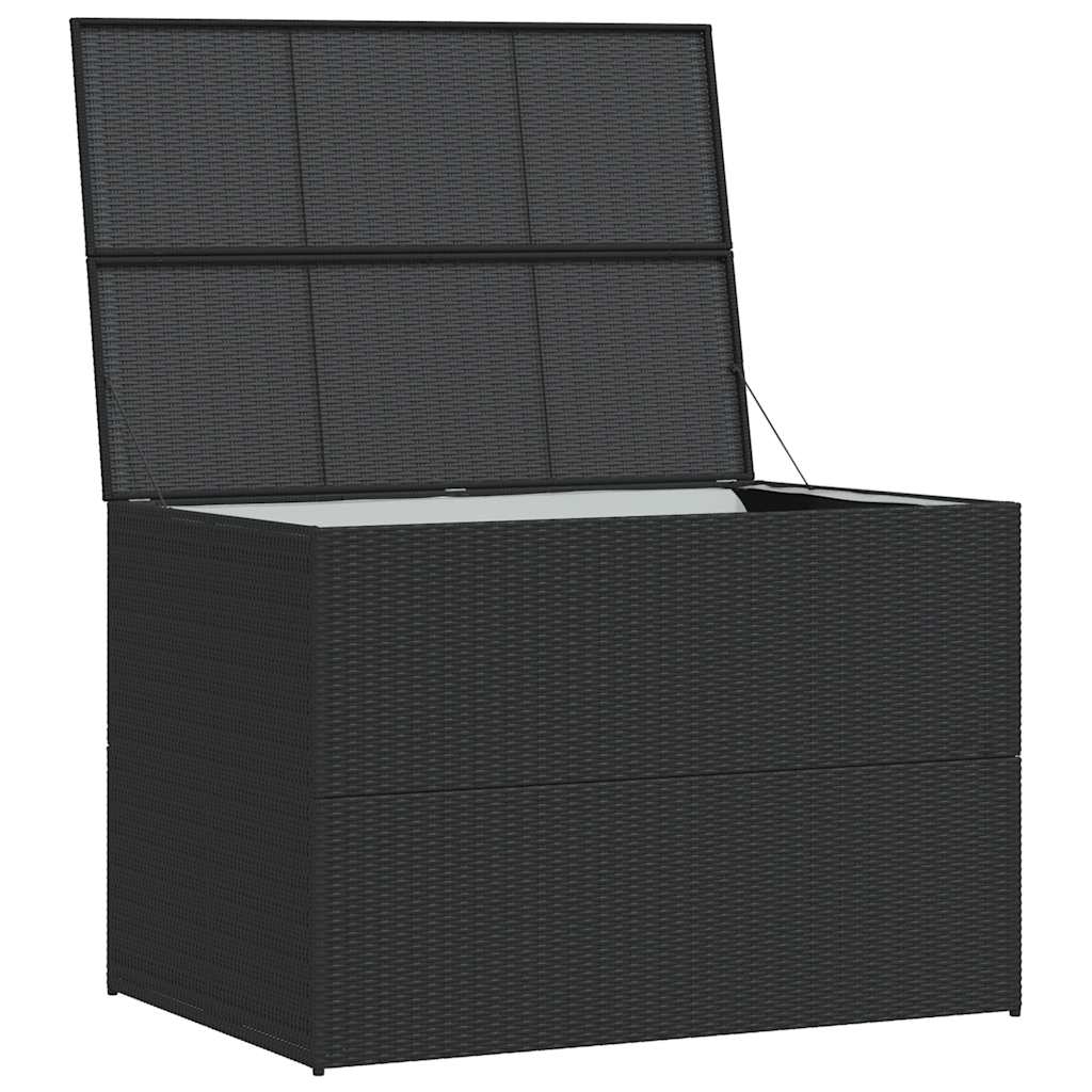 Vrtna kutija za pohranu crna 150 x 100 x 100 cm od poliratana