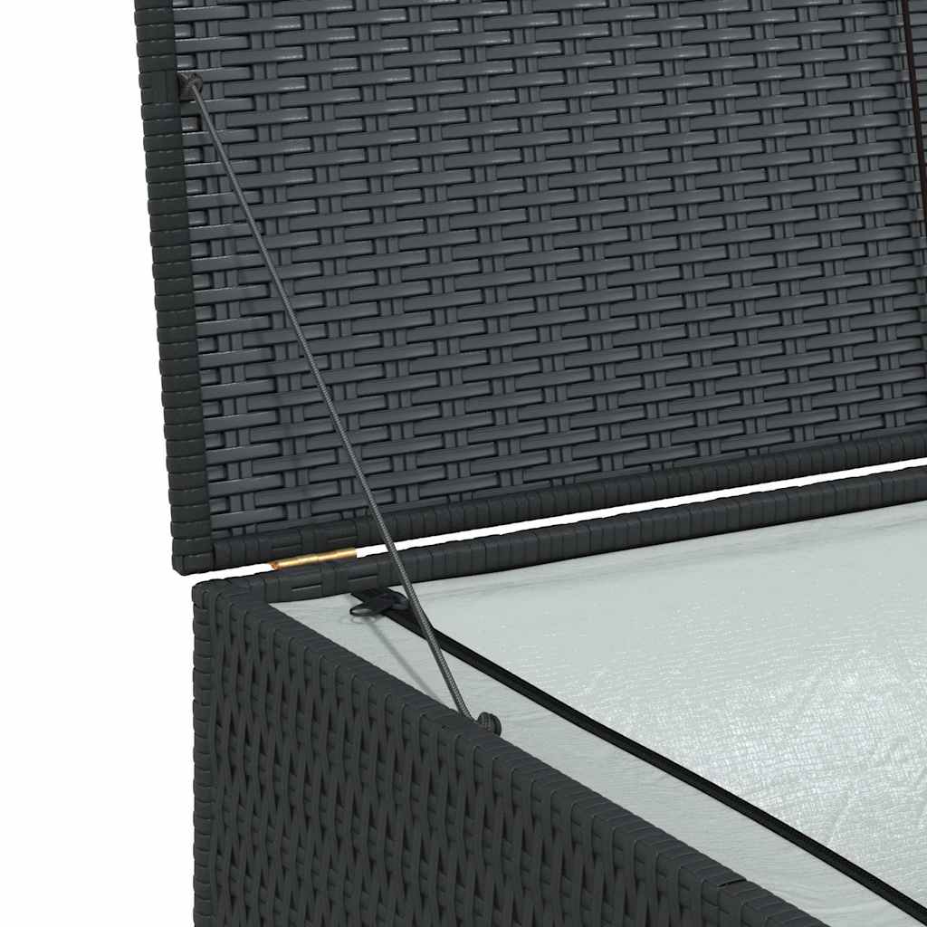 Vrtna kutija za pohranu crna 150 x 100 x 100 cm od poliratana
