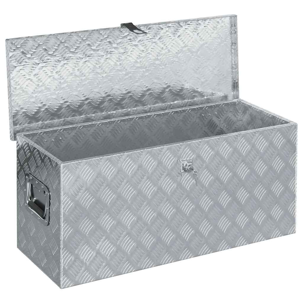 Aluminijska kutija 90,5 x 35 x 40 cm srebrna