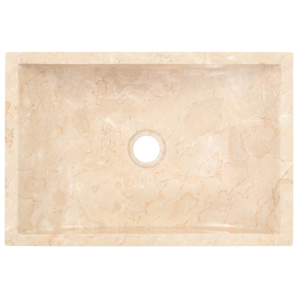Umivaonik 45 x 30 x 12 cm mramorni visoki sjaj krem