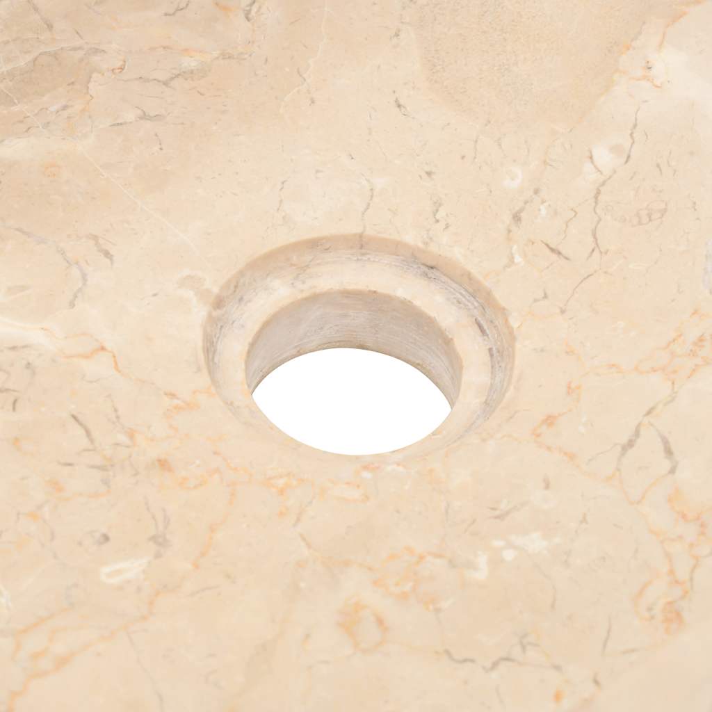 Umivaonik 45 x 30 x 12 cm mramorni visoki sjaj krem