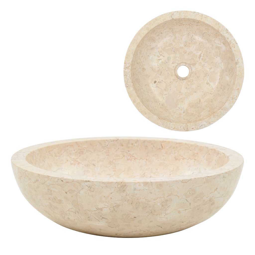Umivaonik 40 x 12 cm mramorni krem