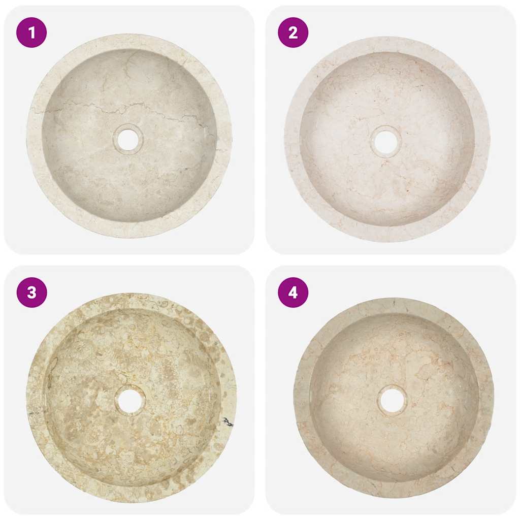 Umivaonik 40 x 12 cm mramorni krem