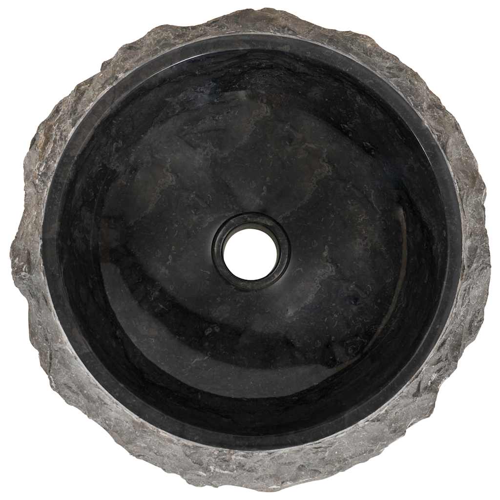 Umivaonik 40 x 12 cm mramorni crni