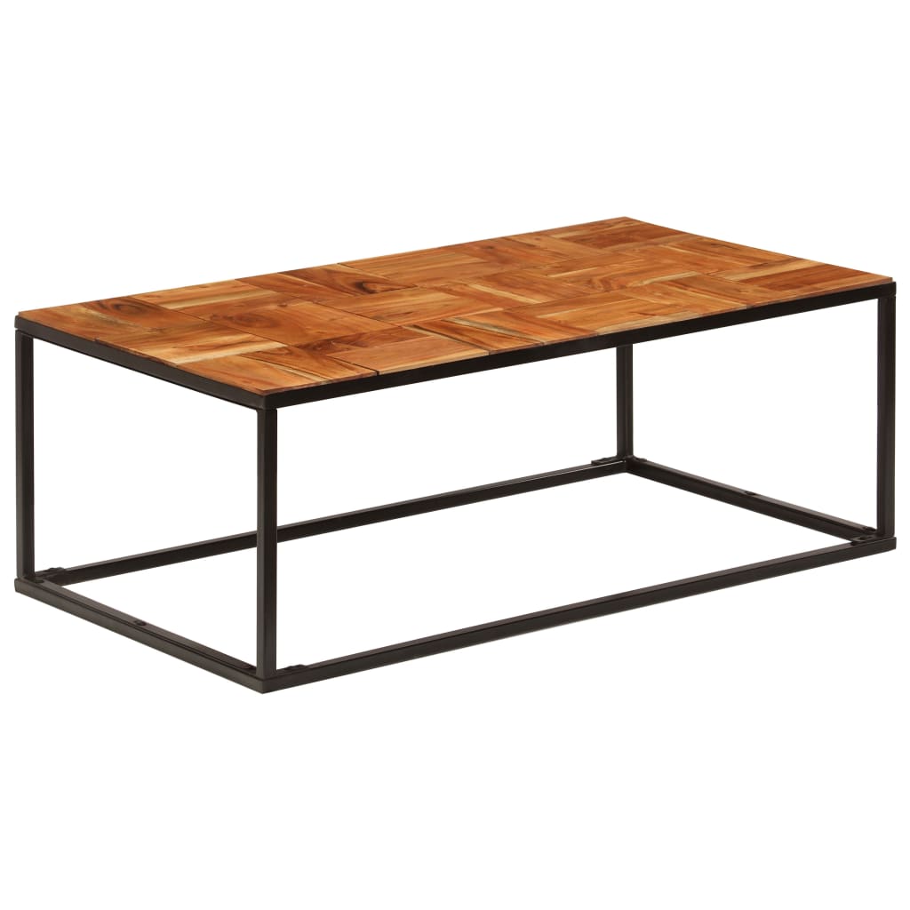 Stolić za kavu 110 x 60 x 40 cm od bagremovog drva i čelika