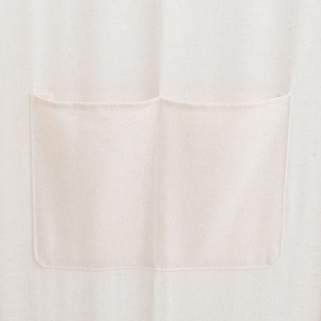 Sobna pregrada s 5 panela od tkanine 200 x 170 x 4 cm krem