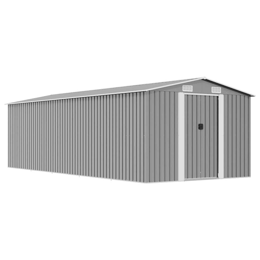 Vrtno spremište 257 x 580 x 181 cm metalno sivo