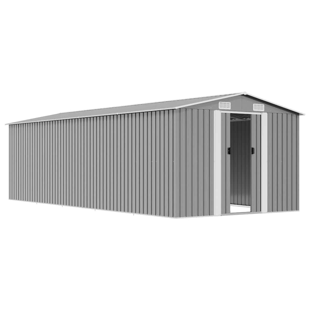 Vrtno spremište 257 x 580 x 181 cm metalno sivo