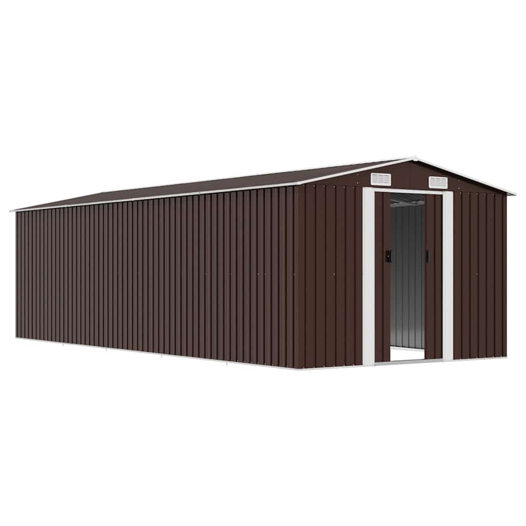 Vrtno spremište 257 x 580 x 181 cm metalno smeđe