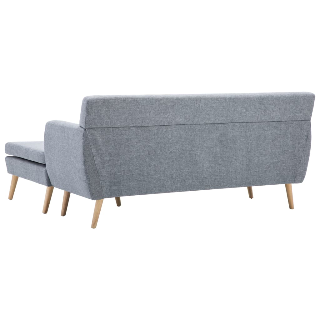 Kutna garnitura od tkanine 171,5 x 138 x 81,5 cm svjetlosiva