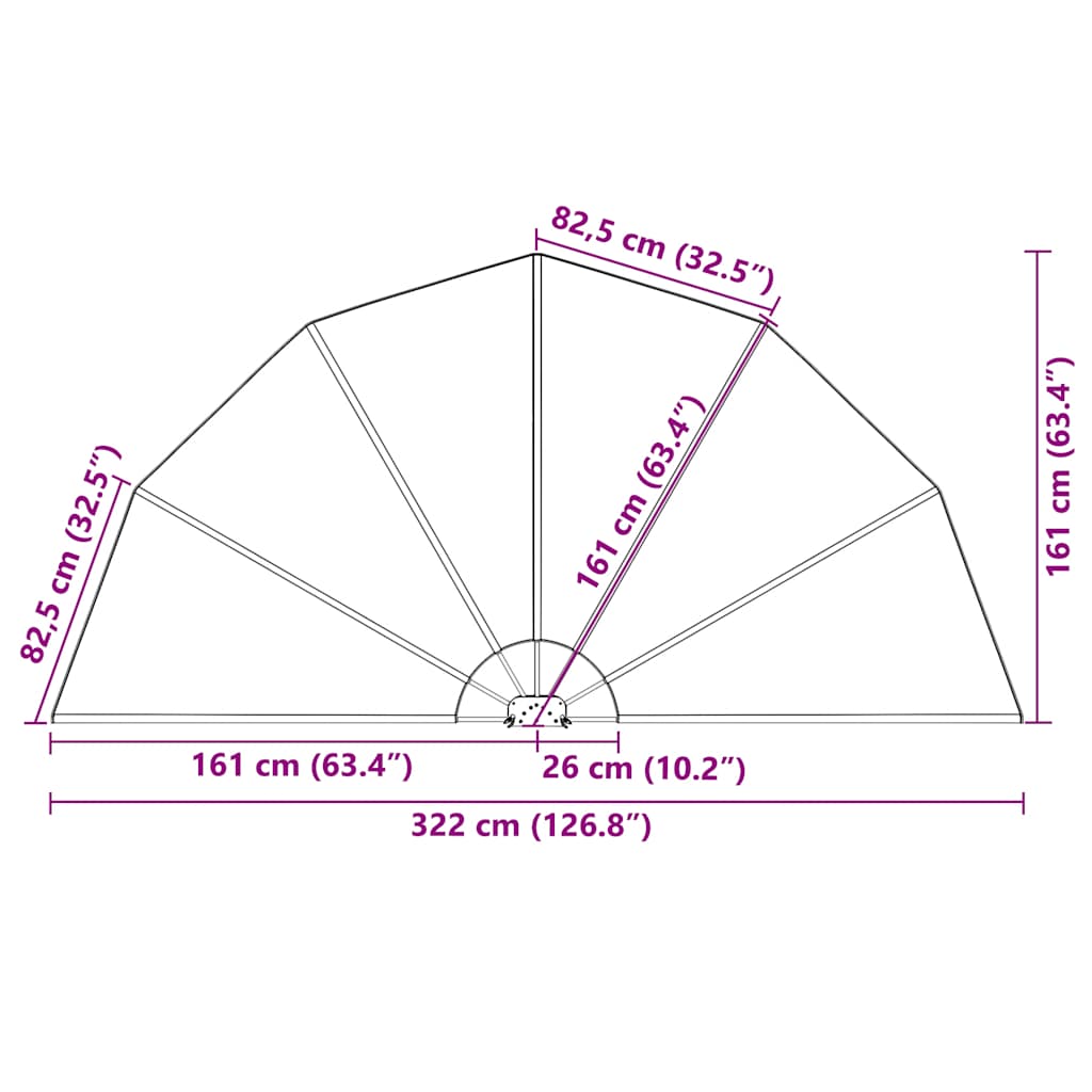 Sklopiva bočna tenda terakota 200 cm