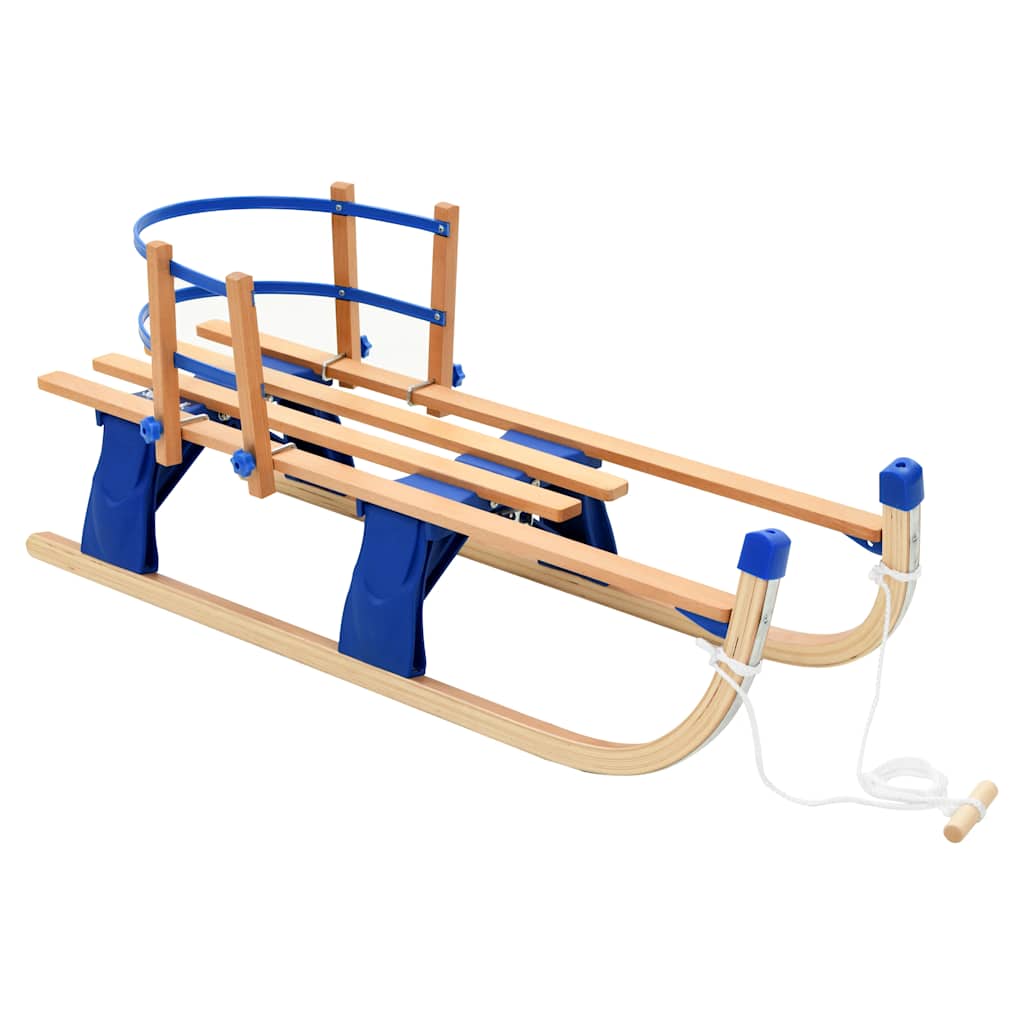 Sklopive sanjke s naslonom drvene 119 cm
