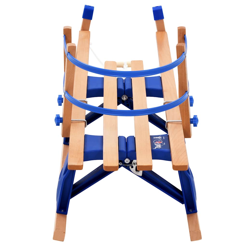 Sklopive sanjke s naslonom drvene 119 cm