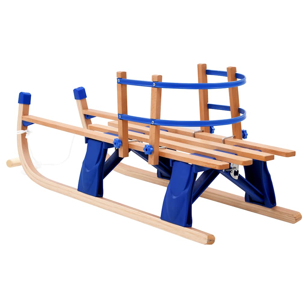 Sklopive sanjke s naslonom drvene 119 cm