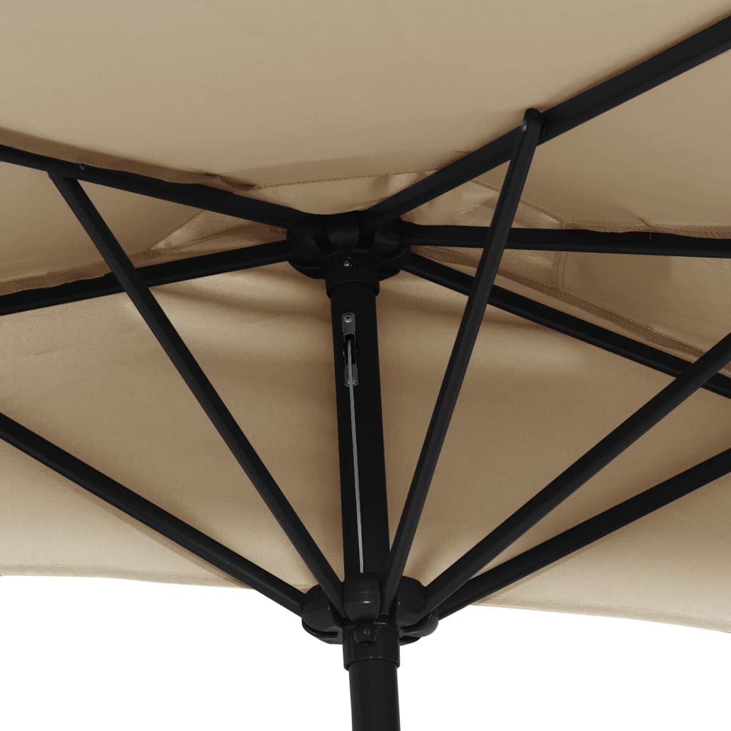 Balkonski suncobran s aluminijskom šipkom 300 x 155 cm bež