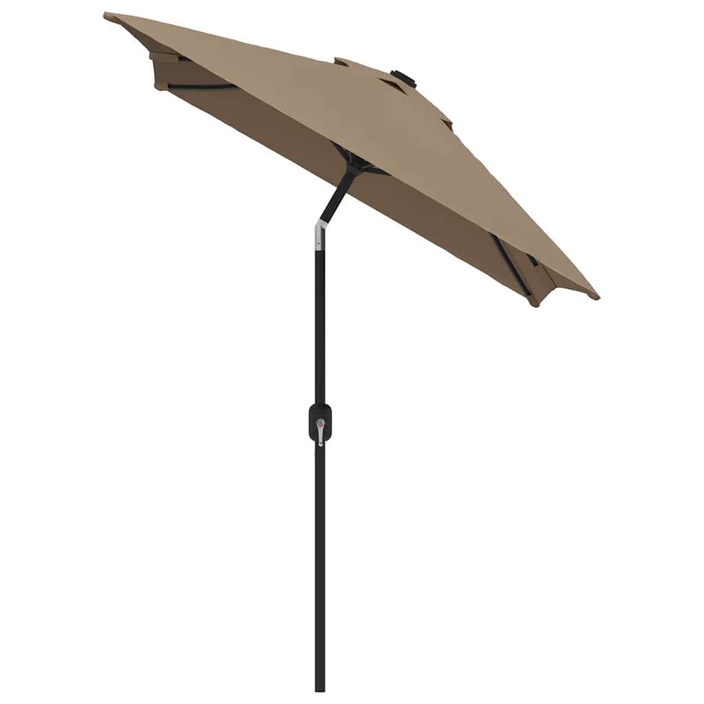 Vanjski suncobran s metalnim stupom 300 x 200 cm smeđesivi