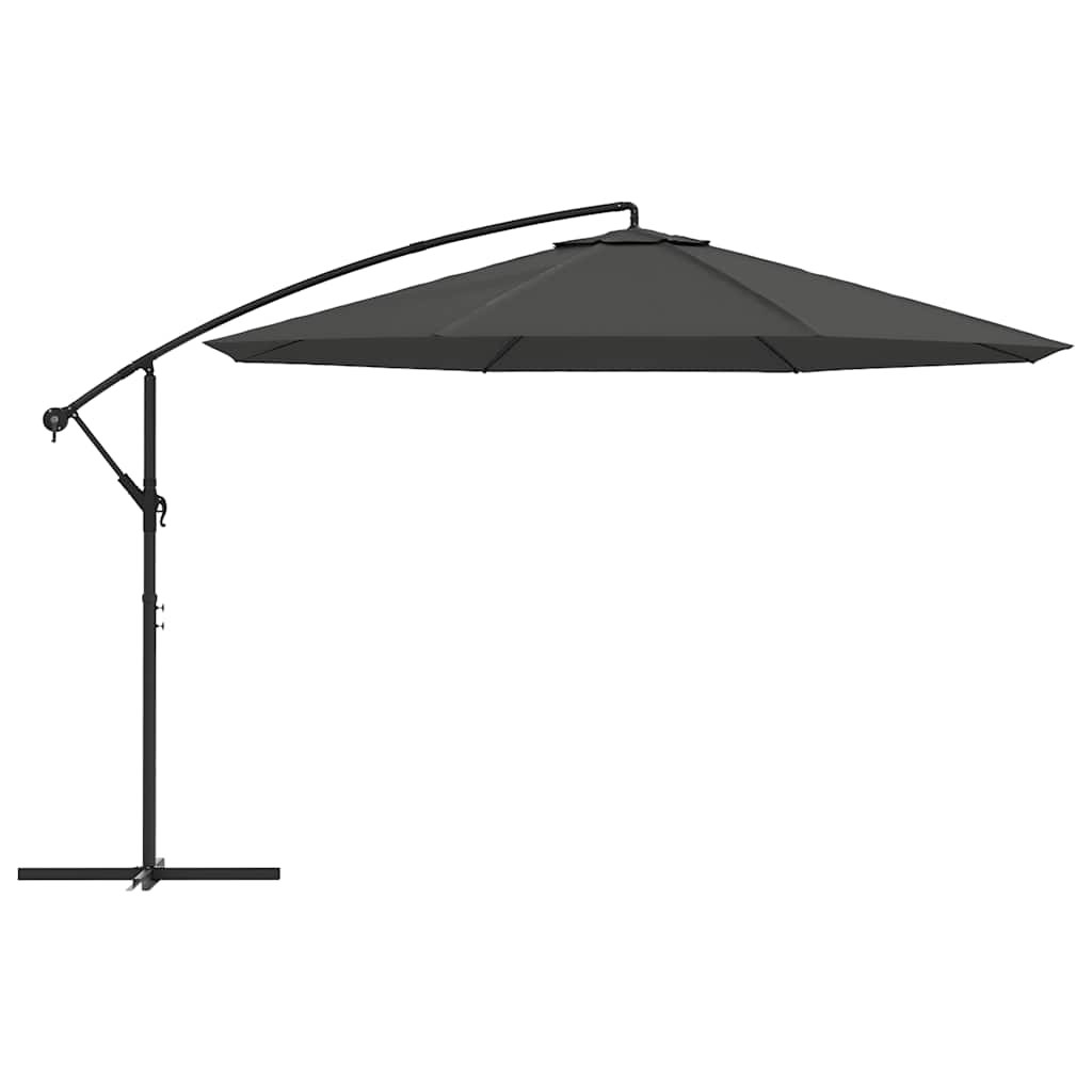 Konzolni vrtni suncobran s aluminijskim stupom 350 cm antracit