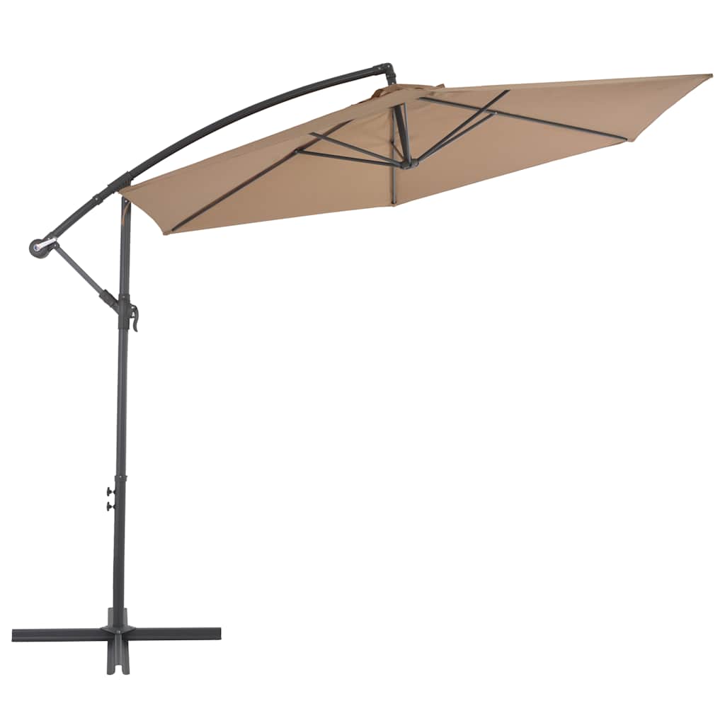 Konzolni vrtni suncobran s aluminijskim stupom 300 cm smeđesivi