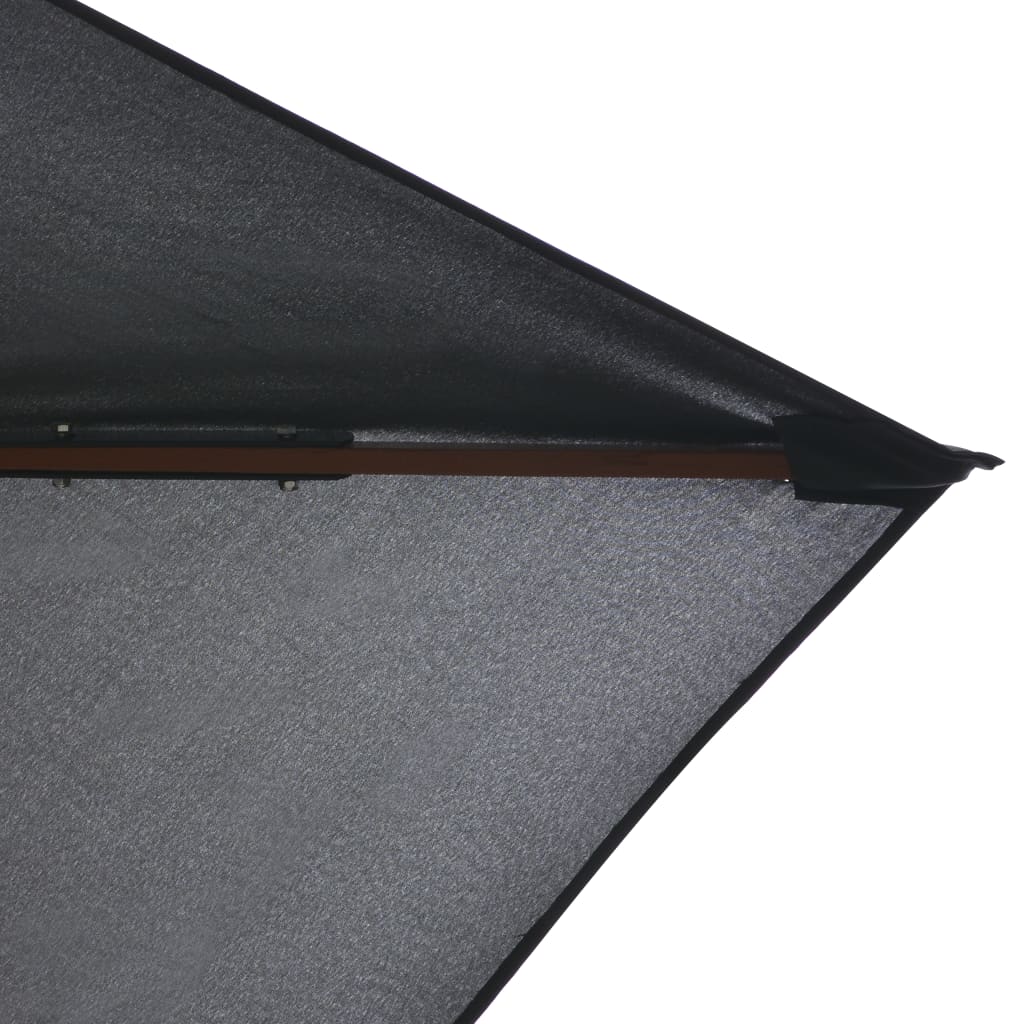 Vanjski suncobran s drvenim stupom 200 x 300 cm antracit