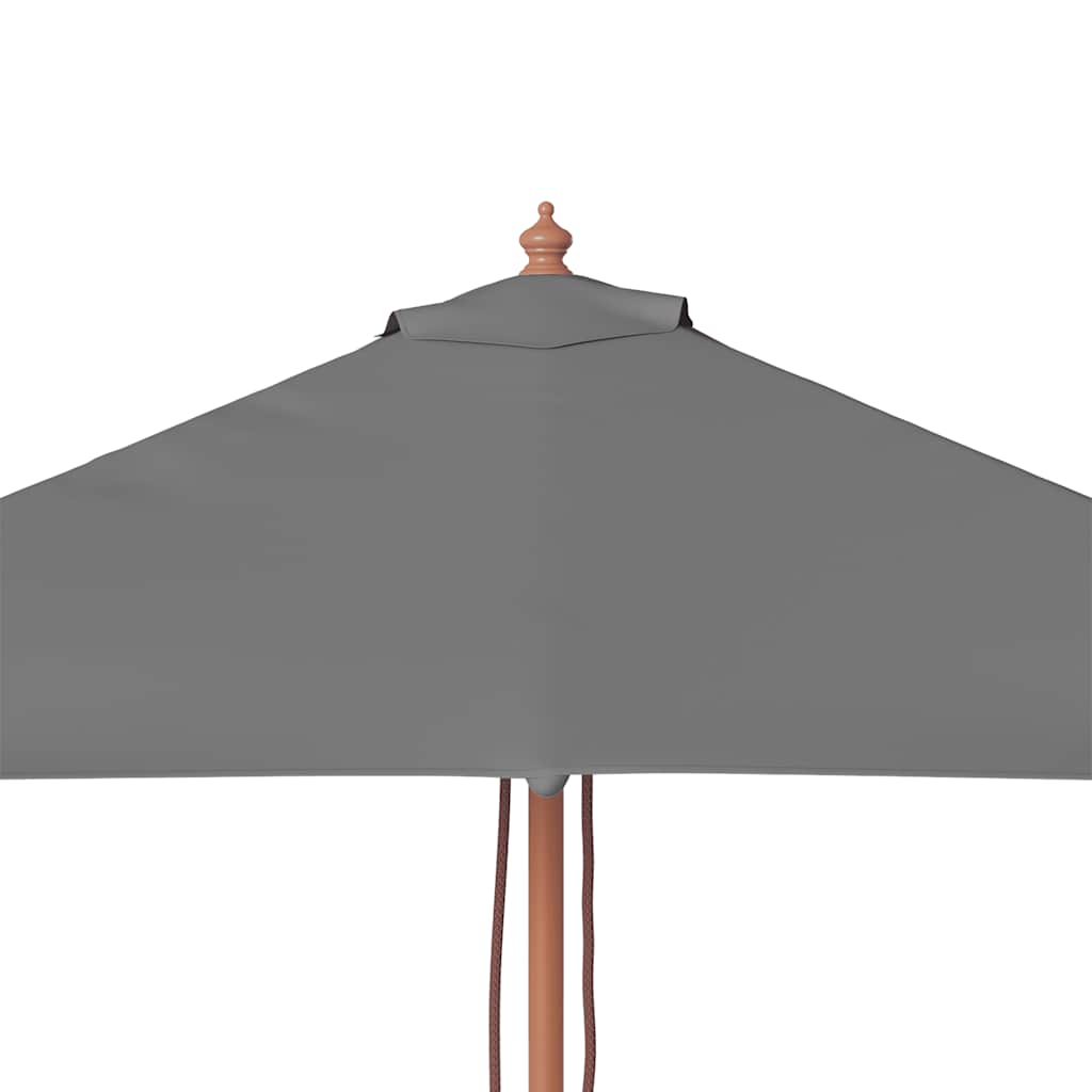 Vanjski suncobran s drvenim stupom 150 x 200 cm antracit