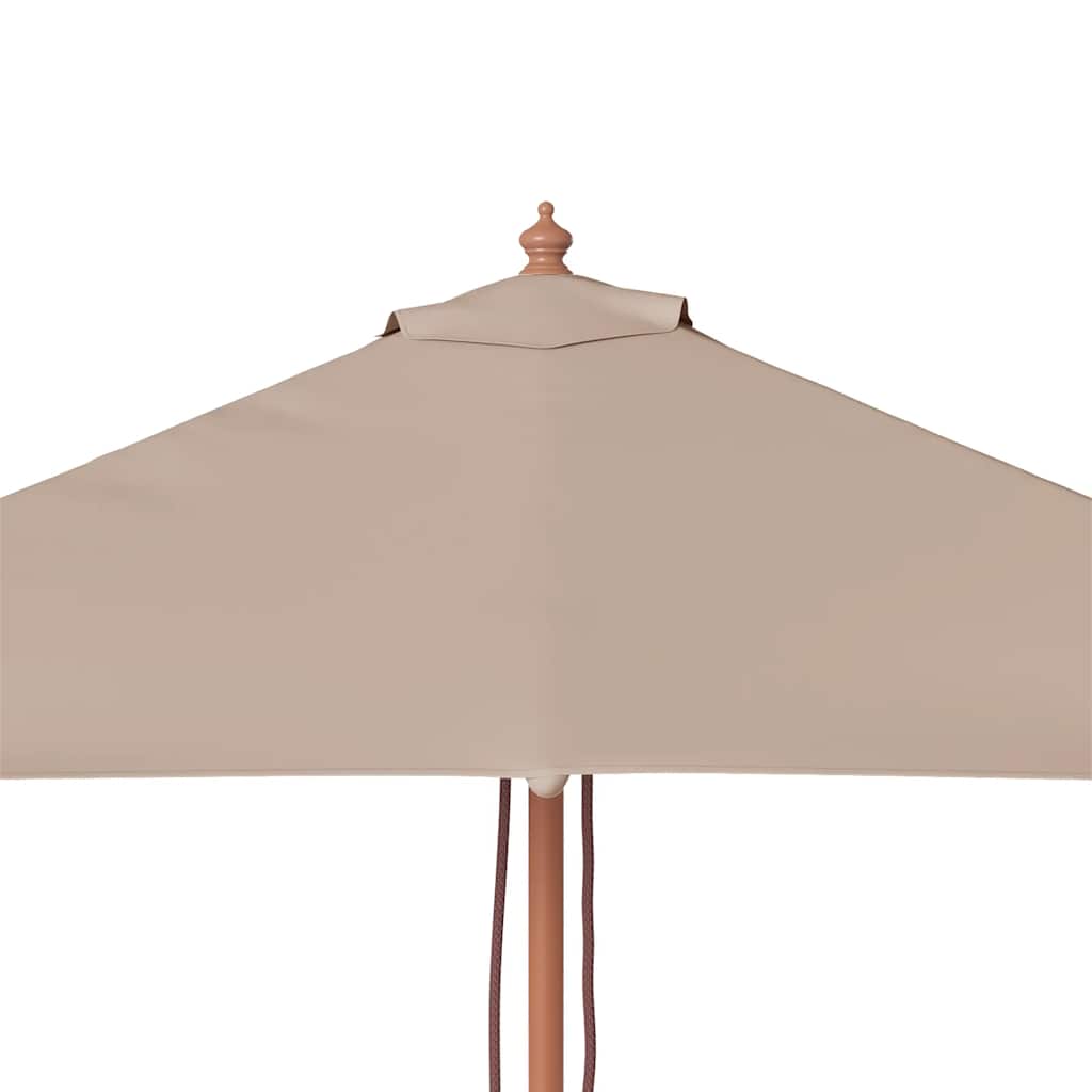 Vanjski suncobran s drvenim stupom 150 x 200 cm smeđesivi