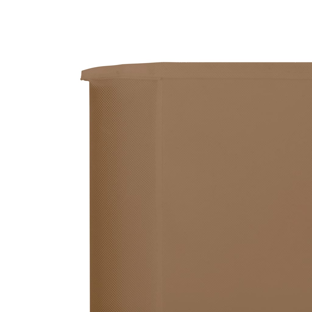 Vjetrobran s 3 panela od tkanine 400 x 120 cm bež