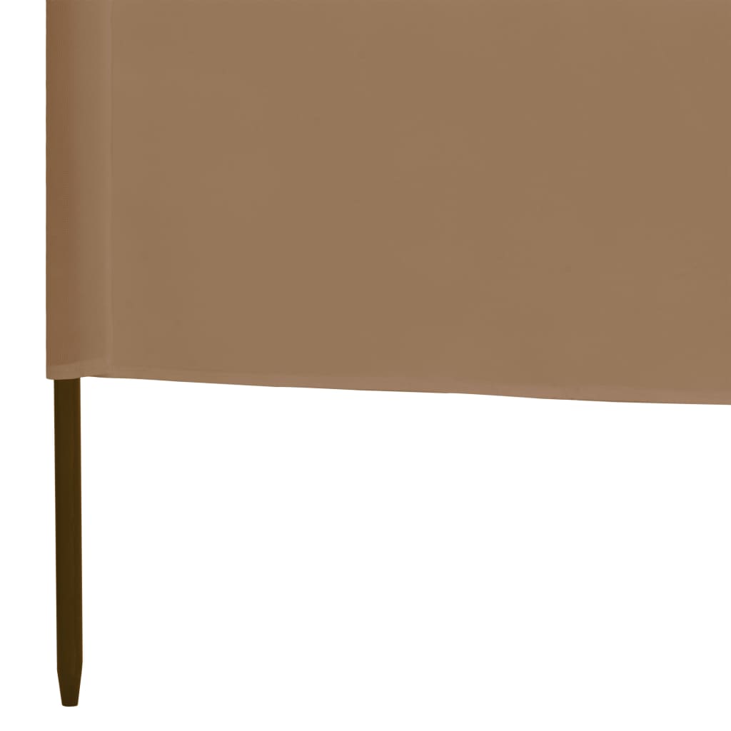 Vjetrobran s 3 panela od tkanine 400 x 120 cm bež