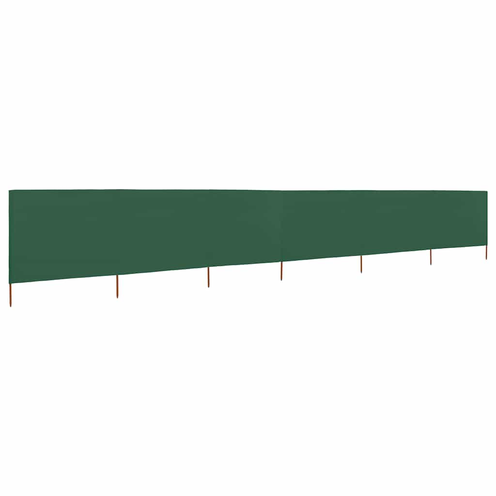 Vjetrobran sa 6 panela od tkanine 800 x 80 cm zeleni