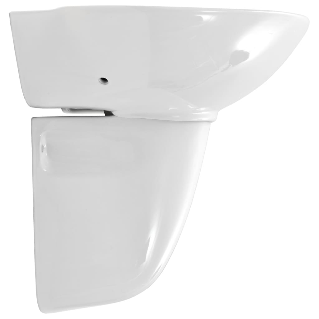 Zidni umivaonik keramički bijeli 690 x 520 x 210 mm