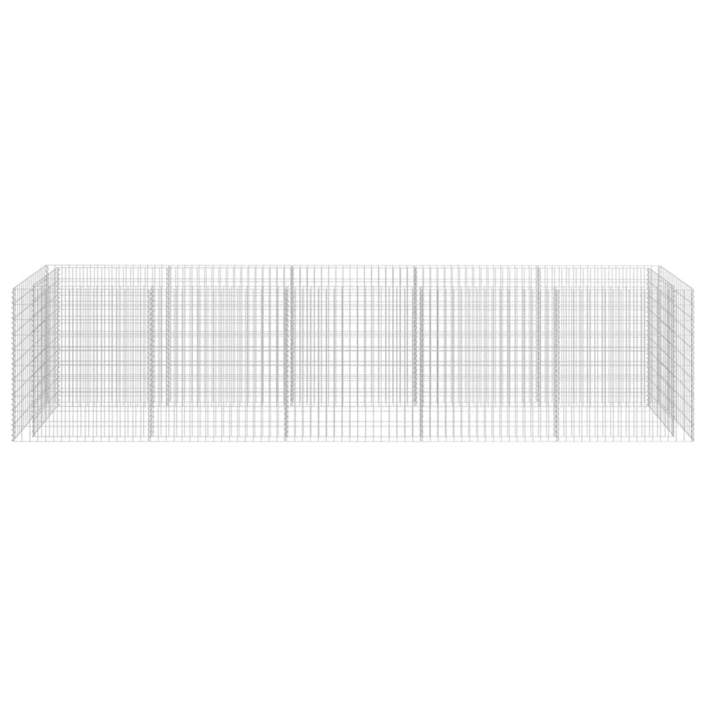 Gabionska sadilica od pocinčanog čelika 450 x 90 x 100 cm
