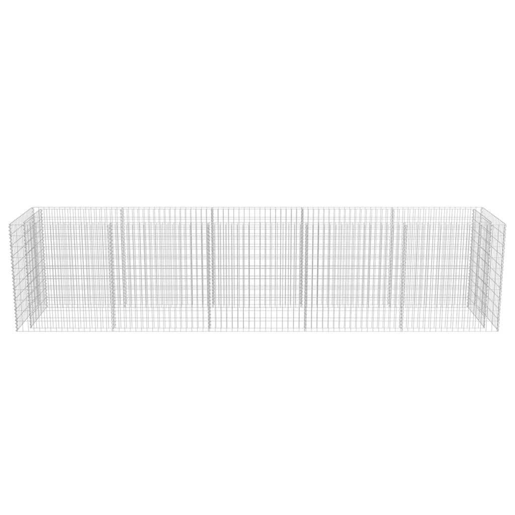 Gabionska sadilica od pocinčanog čelika 450 x 90 x 100 cm