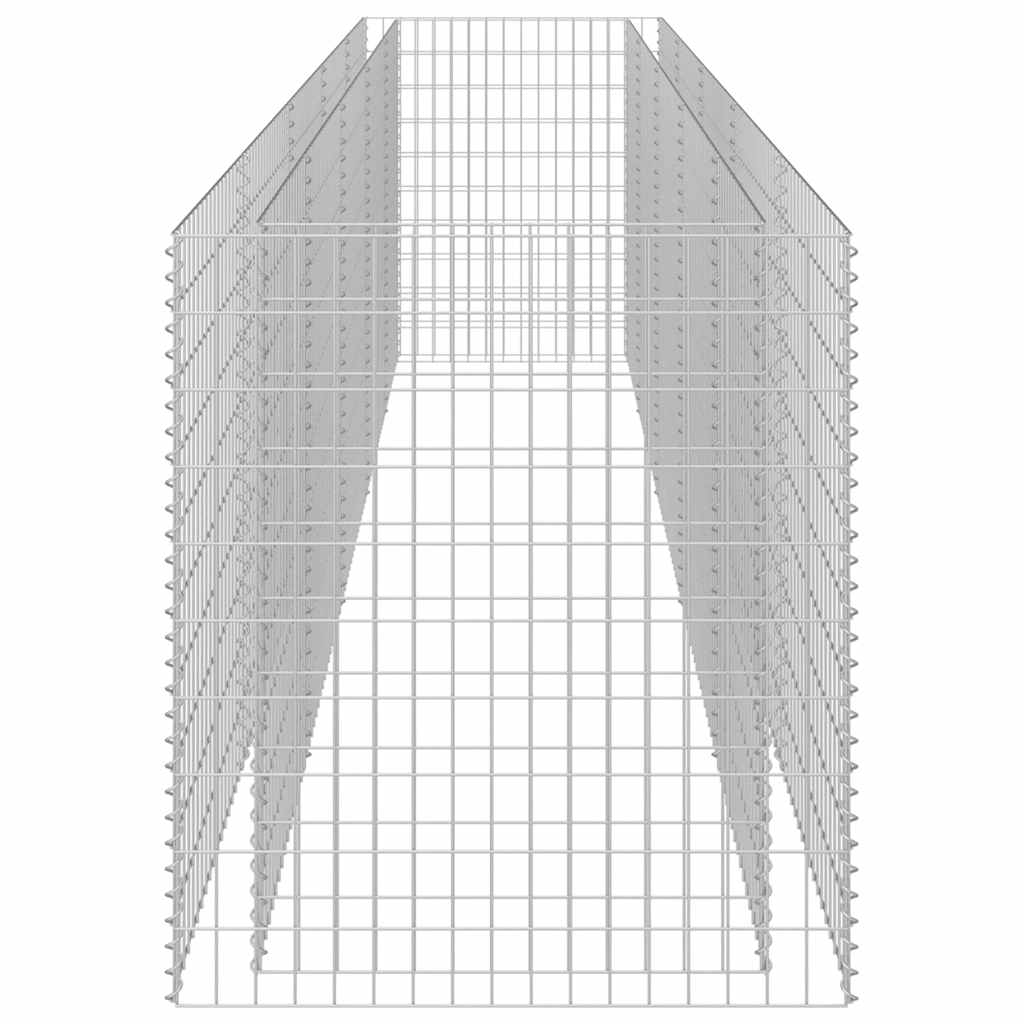 Gabionska sadilica od pocinčanog čelika 450 x 90 x 100 cm