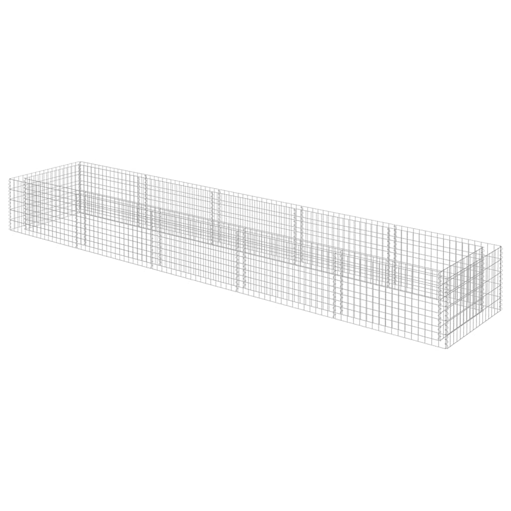 Gabionska sadilica od pocinčanog čelika 450 x 90 x 50 cm