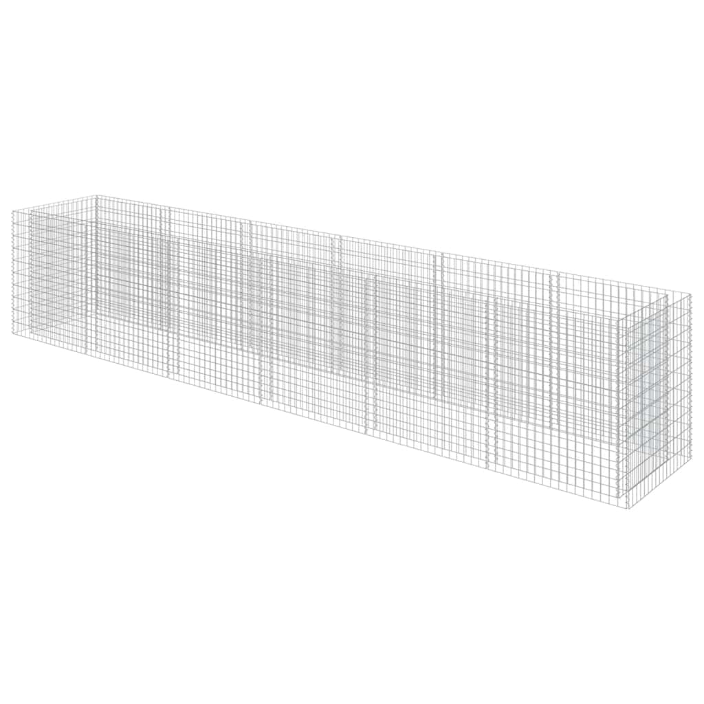 Gabionska sadilica od pocinčanog čelika 540 x 90 x 100 cm