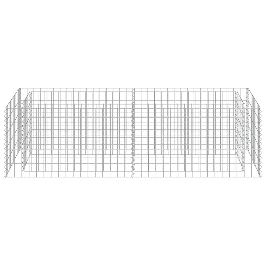 Gabionska sadilica od pocinčanog čelika 180 x 50 x 50 cm