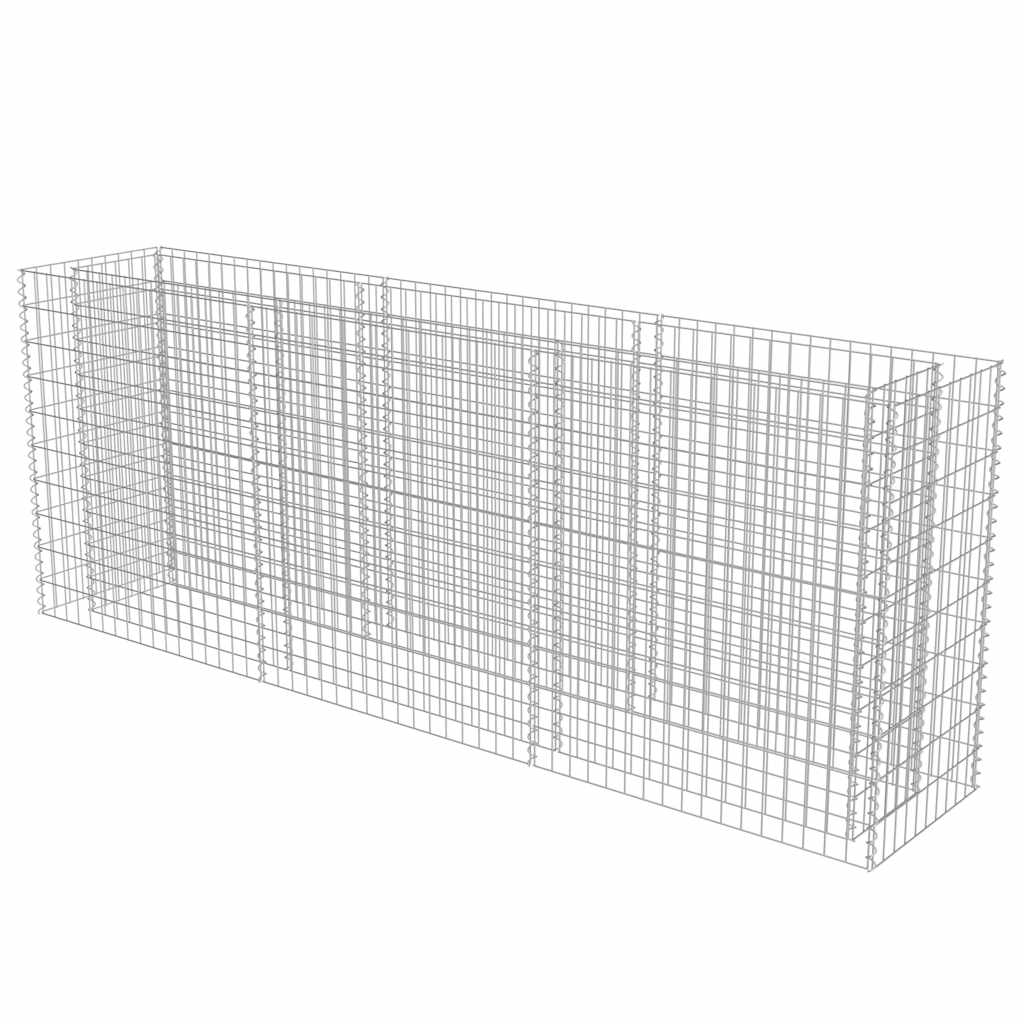 Gabionska sadilica od pocinčanog čelika 270 x 50 x 100 cm