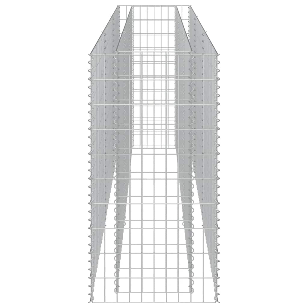 Gabionska sadilica od pocinčanog čelika 270 x 50 x 100 cm