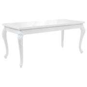 Blagovaonski stol visokog sjaja bijeli 179 x 89 x 81 cm