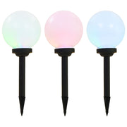 Vanjske solarne svjetiljke 3 kom LED kuglaste 20 cm RGB