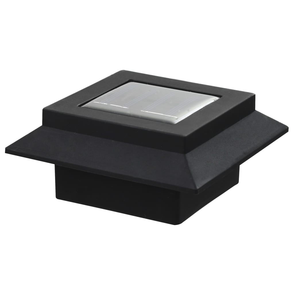 Vanjske solarne svjetiljke 6 kom LED četvrtaste 12 cm crne