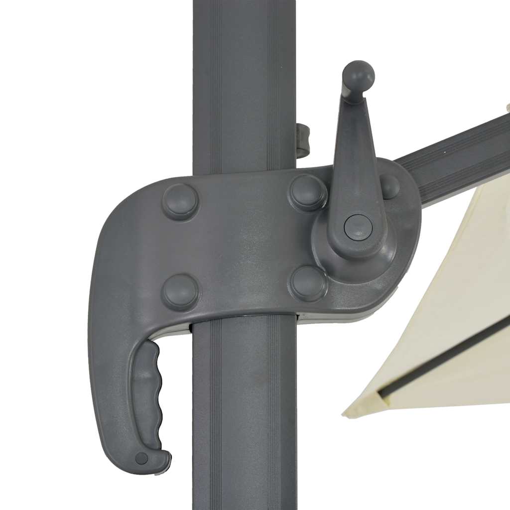 Konzolni vrtni suncobran s aluminijskom šipkom 400x300 cm boje pijeska