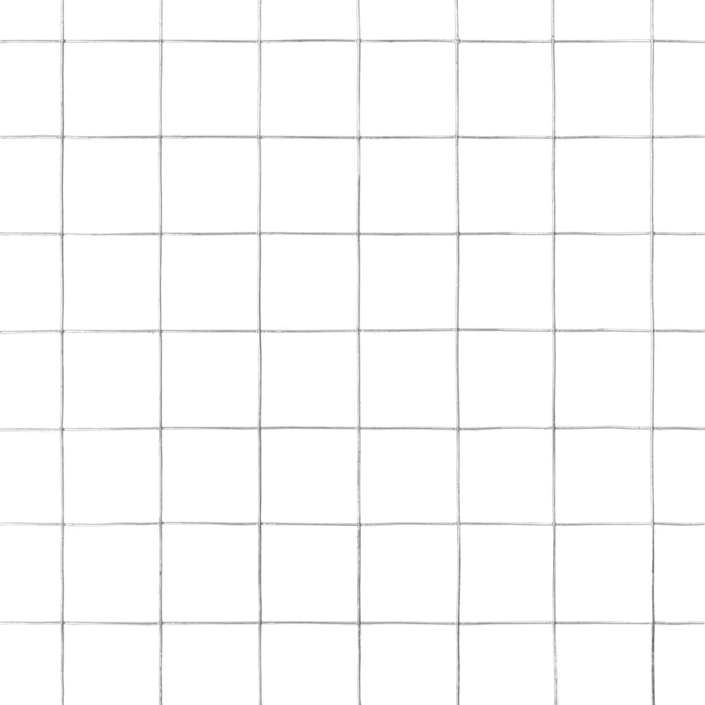 Mrežna ograda od pocinčanog čelika za kokoši 25 x 1,5 m srebrna