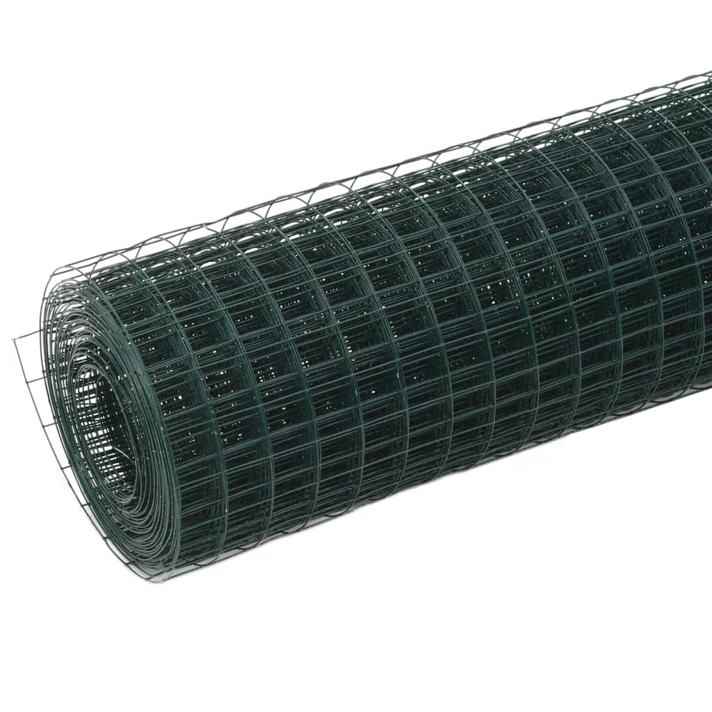 Žičana mreža od čelika s PVC oblogom za kokoši 10x1,5 m zelena