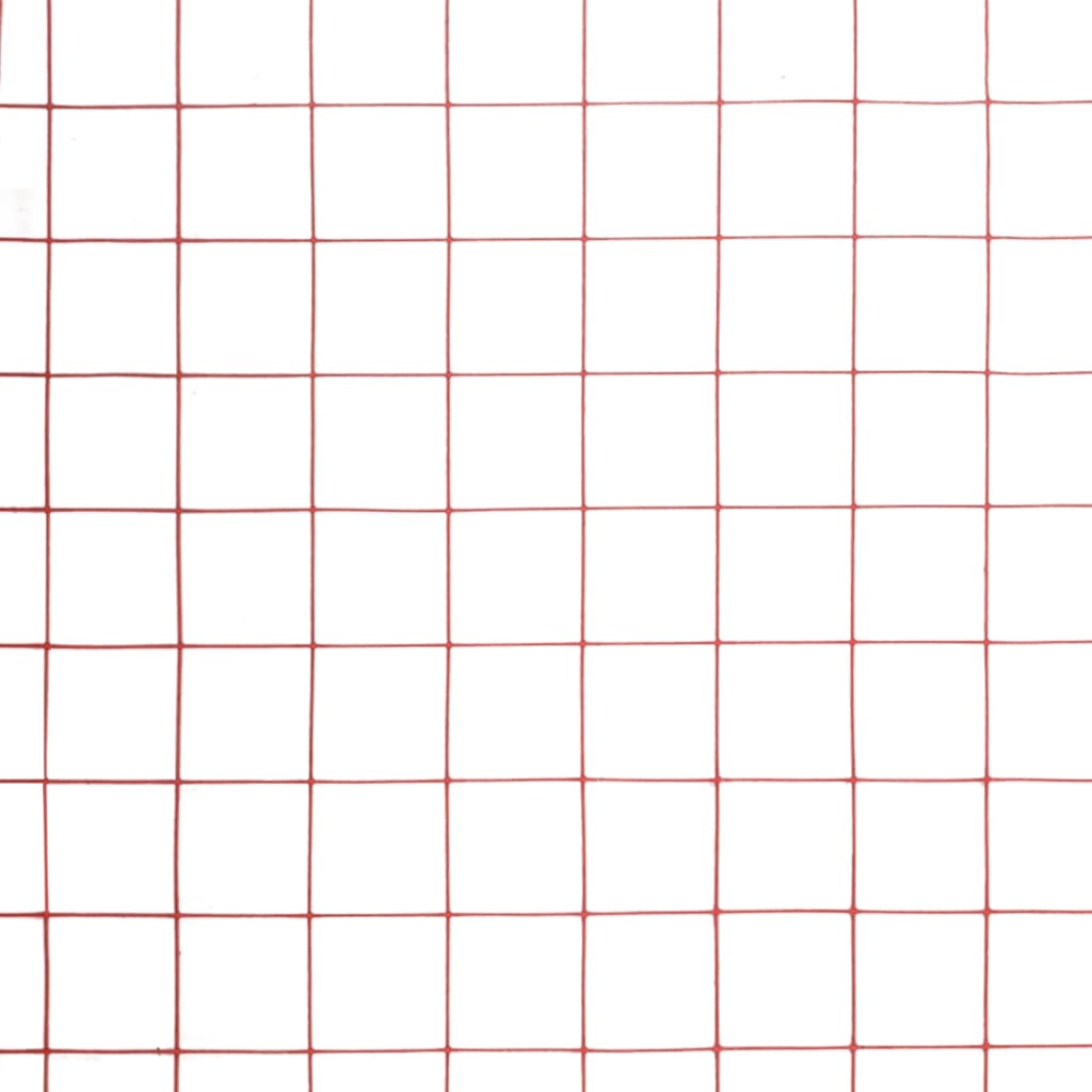 Žičana mreža od čelika s PVC oblogom za kokoši 10 x 0,5 m crvena