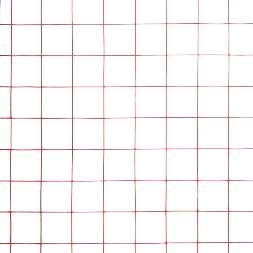 Žičana mreža od čelika s PVC oblogom za kokoši 10 x 0,5 m crvena