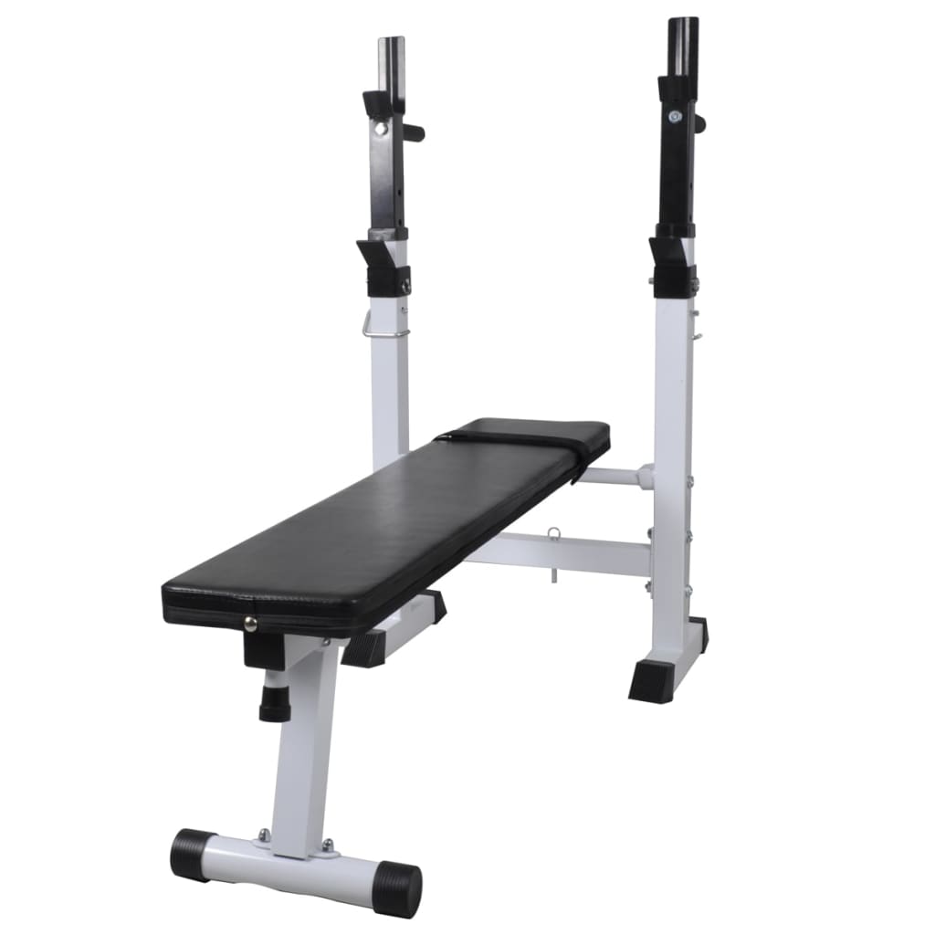 Klupa za vježbanje sa stalkom za utege i setom utega 60,5 kg