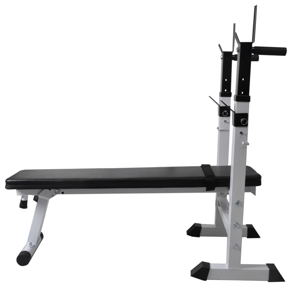 Klupa za vježbanje sa stalkom za utege i setom utega 60,5 kg