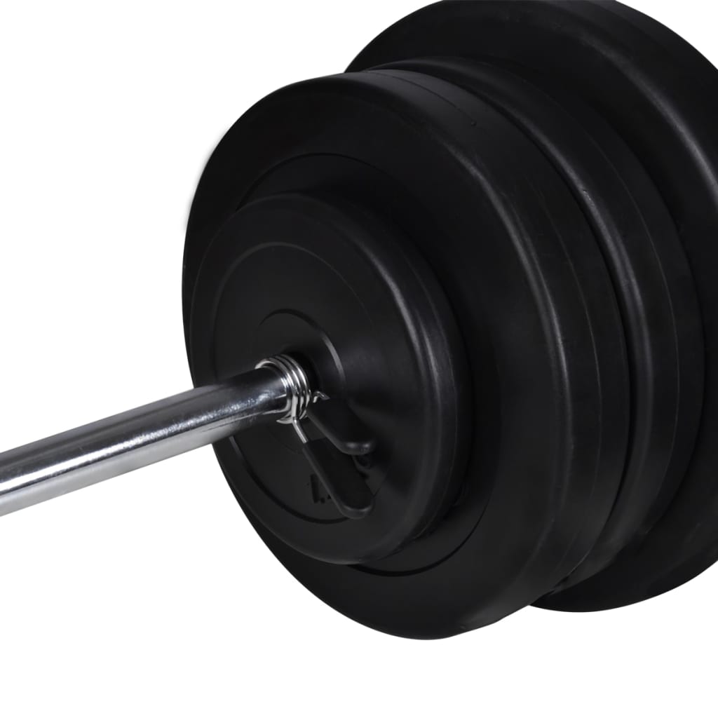 Klupa za vježbanje sa stalkom za utege i setom utega 60,5 kg