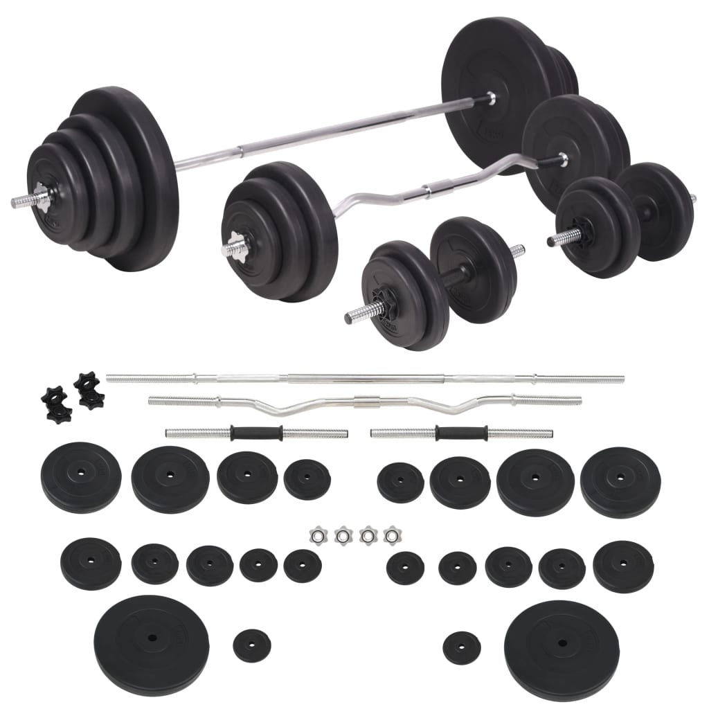 Klupa za vježbanje sa stalkom za utege i setom utega 120 kg
