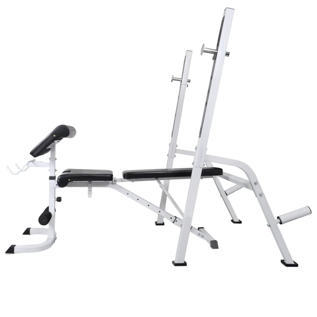 Klupa za vježbanje sa stalkom za utege i setom utega 120 kg